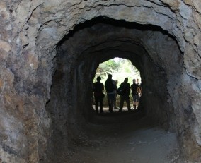 Salida del GMC a las minas de hierro de Bruguers (mina “Elvira” o minas de Rocabruna), Gavà.