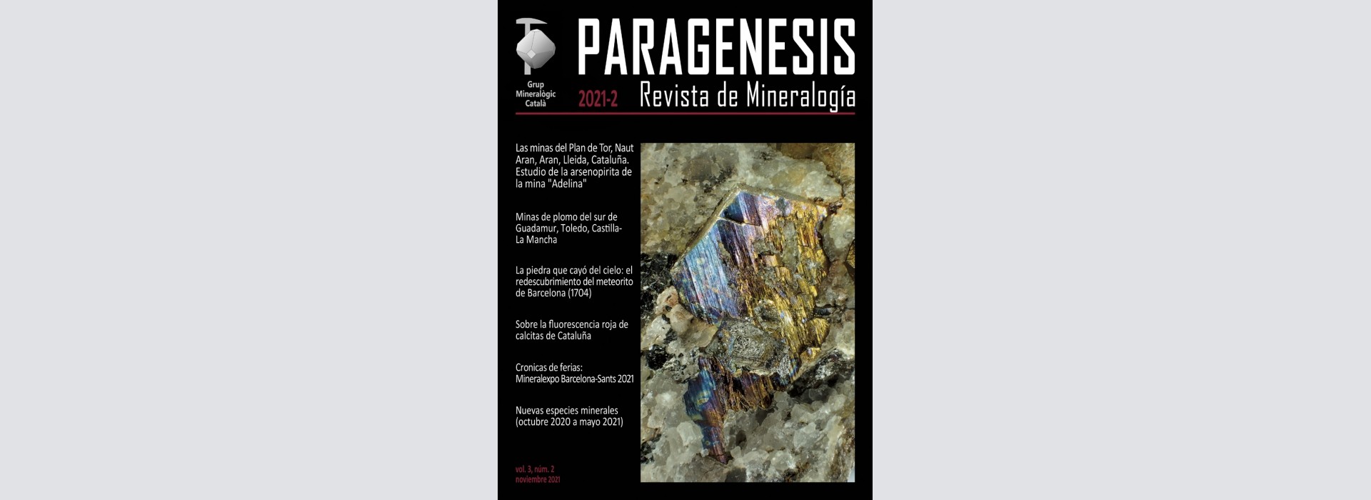 Último número impreso de nuestra revista en castellano <i>Paragénesis</i>